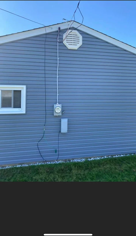 Exterior meter socket and service entrance